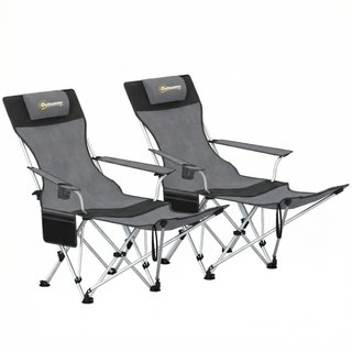 Conjunto de 2 Sillas de Camping Plegables con