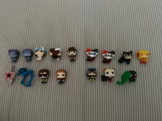 Lote Mini Funkos Kinder Stranger Things + DC