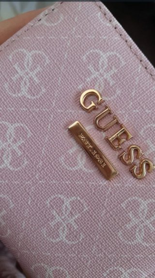 Monedero Guess Mujer Rosa y Dorado