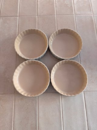 4 Moldes Cerámica Mini Tarta Quiche
