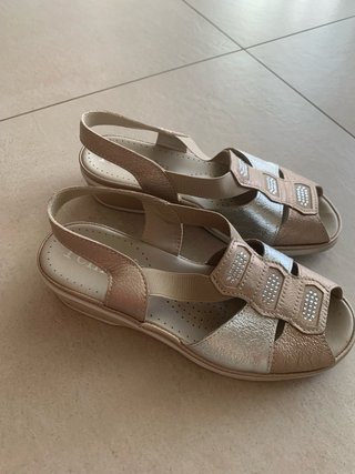 Sandali Pellin donna oro/argento taglia 38