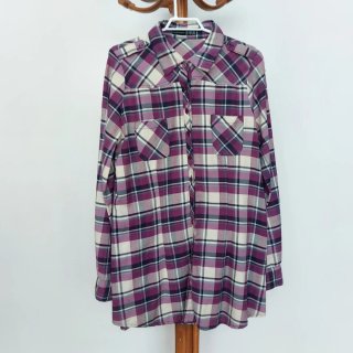 Camisa cuadros morados talla 40