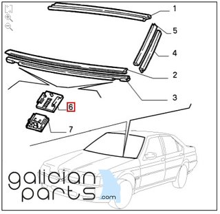 Soporte parabrisas Alfa 164 / GTV / Spider NUEVO O