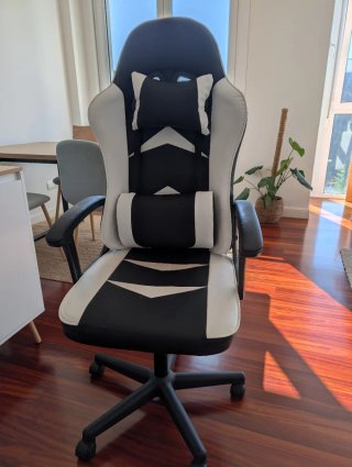 Silla Gaming Ergonómica Negra/Blanca