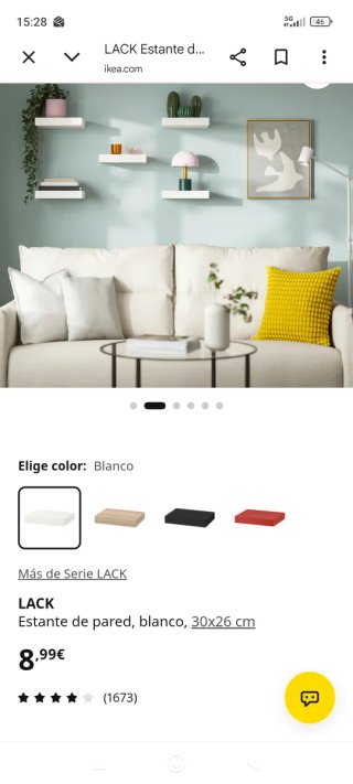 Estante LACK Ikea 30x26 cm Blanco