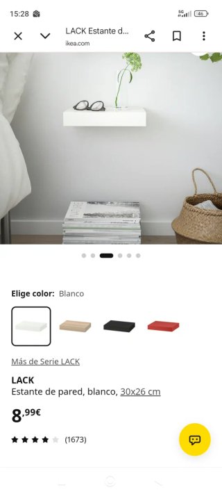 Estante LACK Ikea 30x26 cm Blanco