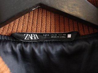 Chaqueta Bomber Zara Marrón Mostaza Talla M