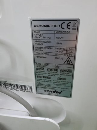 Deshumidificador Comfee 30L