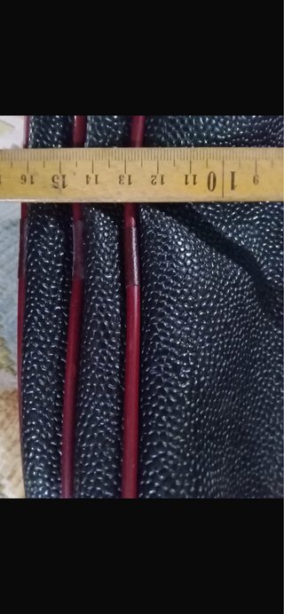 Borsa vintage pelle nera e bordeaux