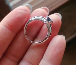 Anello Argento 925 Zirconi Blu