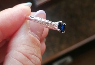 Anello Argento 925 Zirconi Blu