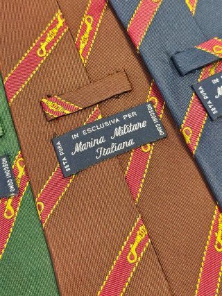 Lotto 3 cravatte Mosconi Marina Militare