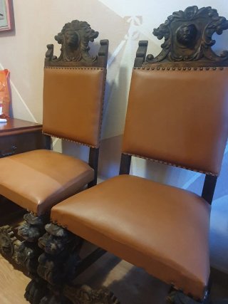 Sillas antiguas madera estilo renacentista