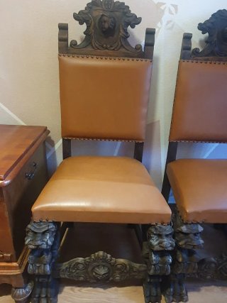 Sillas antiguas madera estilo renacentista