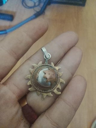 Colgante Sol y Luna Vintage Hecho a Mano