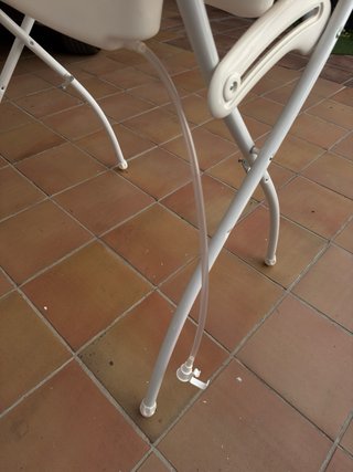 Bañera bebé alta con soporte y transportable