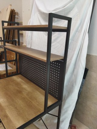 Escritorio industrial madera y metal 84 x 50 x 148