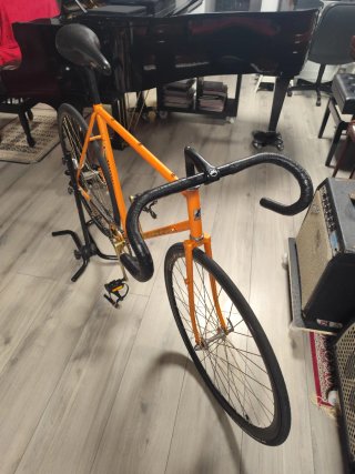 Bicicleta Peugeot Fixie Contrapedal Naranja