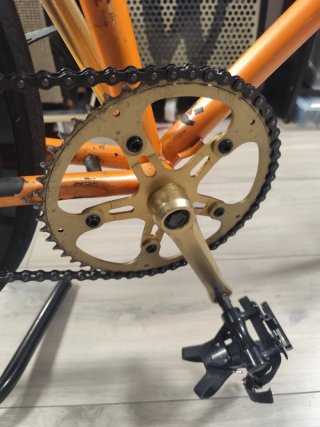 Bicicleta Peugeot Fixie Contrapedal Naranja