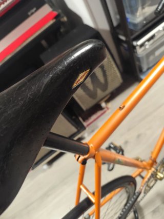 Bicicleta Peugeot Fixie Contrapedal Naranja