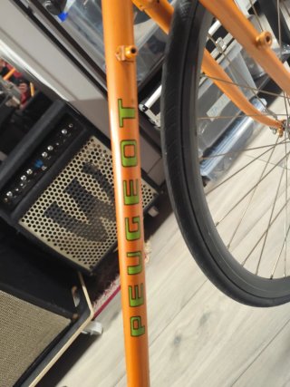 Bicicleta Peugeot Fixie Contrapedal Naranja