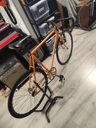 Bicicleta Peugeot Fixie Contrapedal Naranja