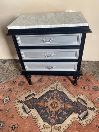 Mesa Auxiliar Mármol y Madera