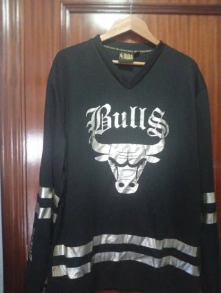 Camiseta NBA Bulls Oversize Negra