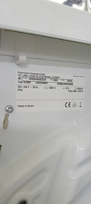 LAVADORA CARGA FRONTAL BOSCH 8 KG SERIE 6