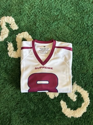 Maglia Calcio Numero 8 M Bianca Blu