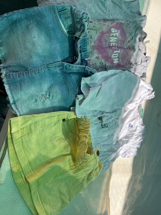 Conjunto 2 Saias, 2 Camisolas, 1 Casaco menina