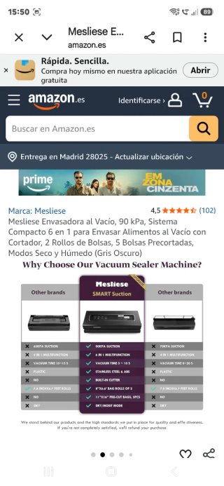 Envasadora al vacío VS6601s