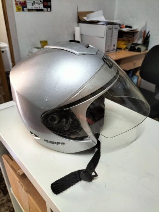 Casco Moto Kappa Plata