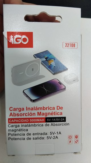Power Bank iGO 22108 5000mAh Inalámbrico