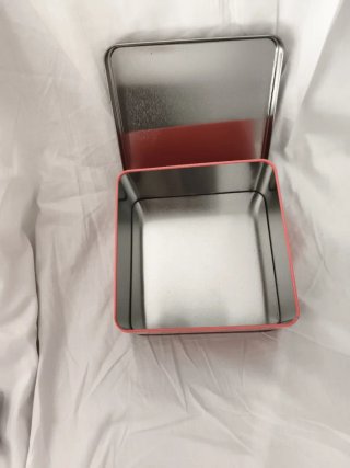 Caja seguridad - Hucha metálica roja con llave