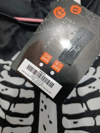 Vestido esqueleto Halloween niña
