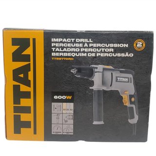TALADRO PERCUTOR TITAN TTB877DRH 600W + CAJA