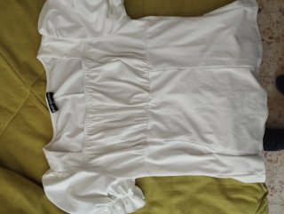 Blusa Blanca Manga Corta
