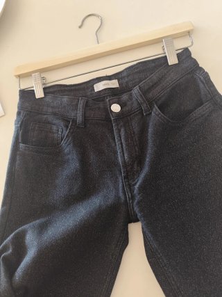 Pantalón negro con brillos Mango teen S