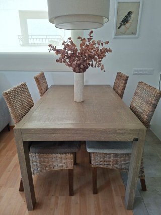 Mesa comedor Banak 140x90cm extensible a 180cm
