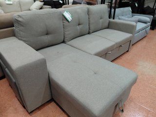Sofá Cama Chaise Longue Reversible Arcón + Puff