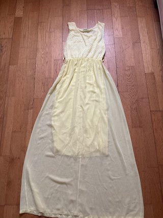 Vestido largo amarillo