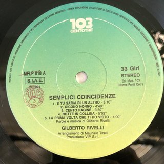 LP Gilberto Rivelli - Semplici Coincidenze