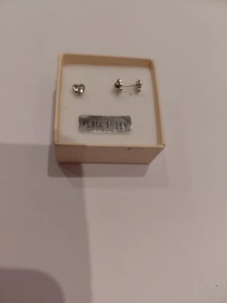 Pendientes pequeños rosca. Plata de ley