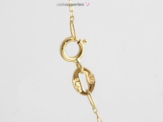 cadena oro 18k con piedra con diamante 22.5cm