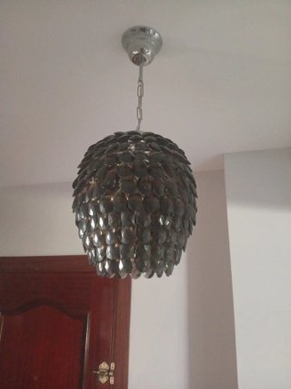 Lámpara colgante lágrimas cristal