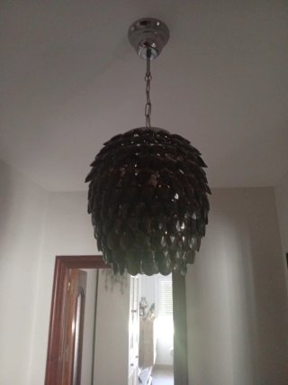 Lámpara colgante lágrimas cristal
