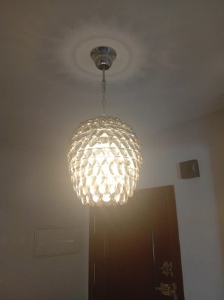 Lámpara colgante lágrimas cristal