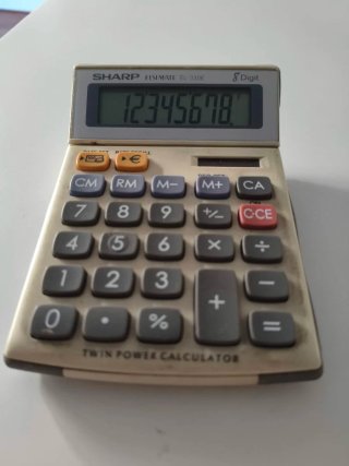 Calculadora Sharp EL-330E Beige/Gris