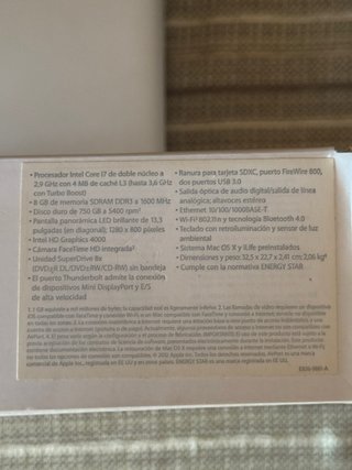 Macbook Pro 13.3 de 2012